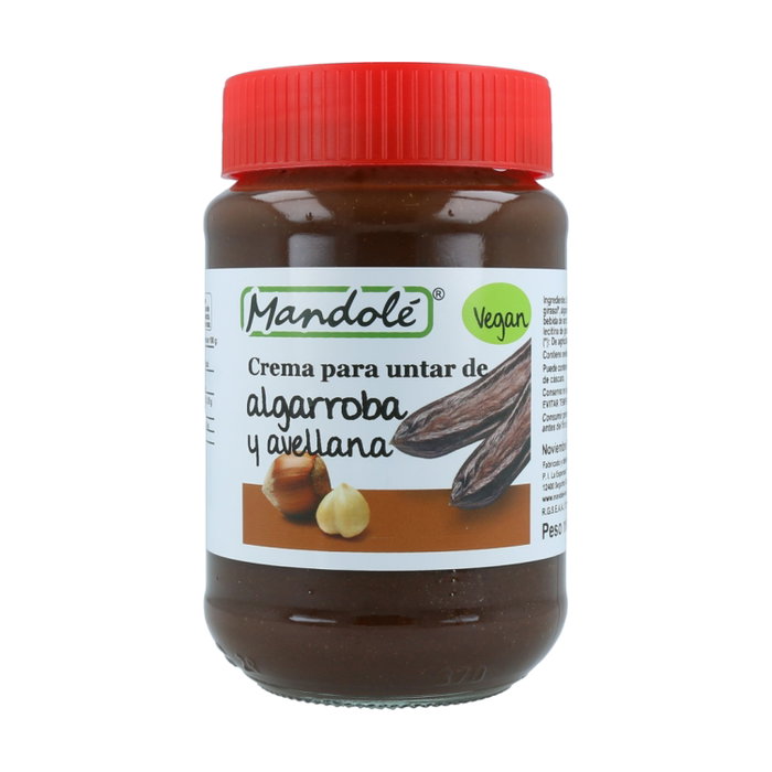 Mandole Crema de Algarroba y Avellana Bio 375g Mandole Crema de Algarroba y Avellana Bio 375g