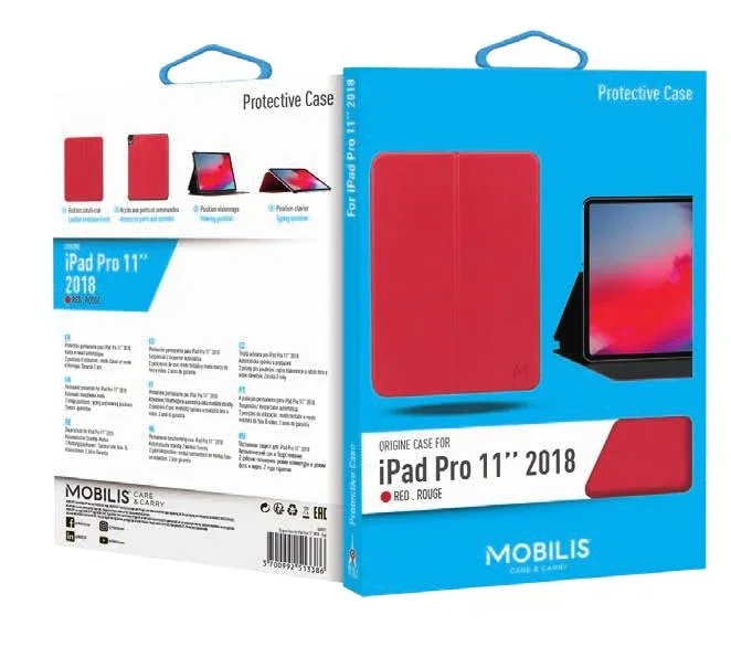 Mobilis 048011 Funda Folio Rojo para Apple iPad Pro 11'' 2018 - Compatible con Tablet 27.9 cm (11 Pulgadas)