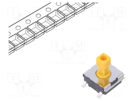 Aratas (Formerly Omron Components) Microconmutador TACT B3FS-1052P SPST-NO Amarillo
