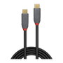 Lindy Cable USB C a USB C 36901, 1 m, 10 Gbit/s, Negro/Gris