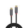 Lindy Cable Anthra Line USB 3.2 Gen 2x2 C a C 20Gbps 5A 100W PD 4K 60Hz 1m - Cable de transferencia rápida y carga para dispositivos
