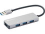 Sandberg SAVER Hub USB-A con 1 Puerto USB 3.0 y 3 Puertos USB 2.0, Mini Concentrador USB para Extender Puertos del Ordenador