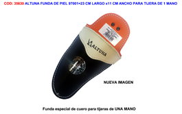ALTUNA Funda de Piel 97001 de 23 cm x 11 cm para Tijera de 1 Mano