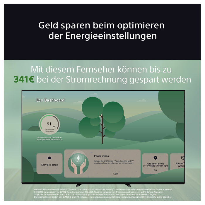 Sony FWD-55XR80 Televisor OLED 55 Pulgadas 4K Ultra HD Negro Smart TV Wifi