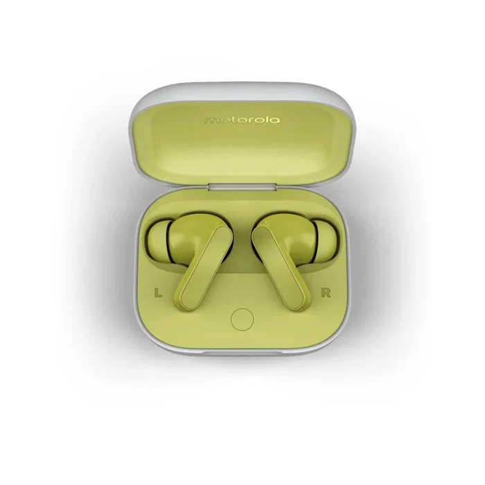 Motorola Moto Buds Auriculares Inalámbricos Bluetooth 5.3 con Cancelación Activa de Ruido (ANC), Dolby Atmos, 9h Autonomía, Verde Kiwi, PG38C05790