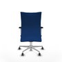 PIQUERAS Y CRESPO Silla Albacete Confidente Azul con Mecanismo Sincro y Base de Aluminio