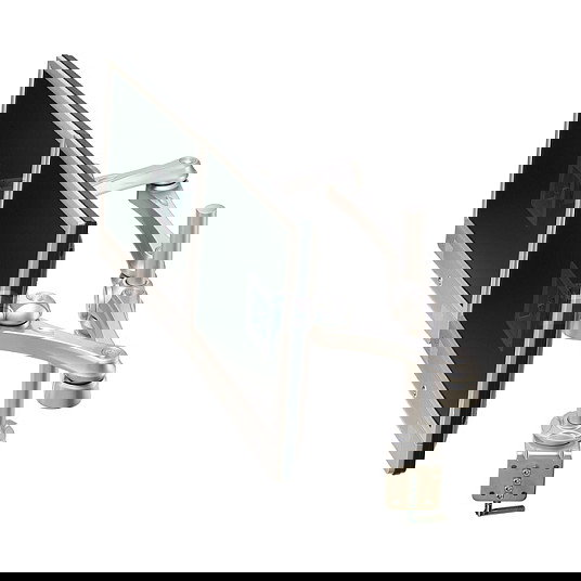 ROLINE LCD-Doppelarm Trägerstange 4 Gelenke Tischmontage, 17.03.1230, 2 Pantallas, 8 kg, 75x75 a 100x100 mm VESA, Plata ROLINE LCD-Doppelarm Trägerstange 4 Gelenke Tischmontage, 17.03.1230, 2 Pantallas, 8 kg, 75x75 a 100x100 mm VESA, Plata