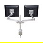 ROLINE LCD-Doppelarm Trägerstange 4 Gelenke Tischmontage, 17.03.1230, 2 Pantallas, 8 kg, 75x75 a 100x100 mm VESA, Plata