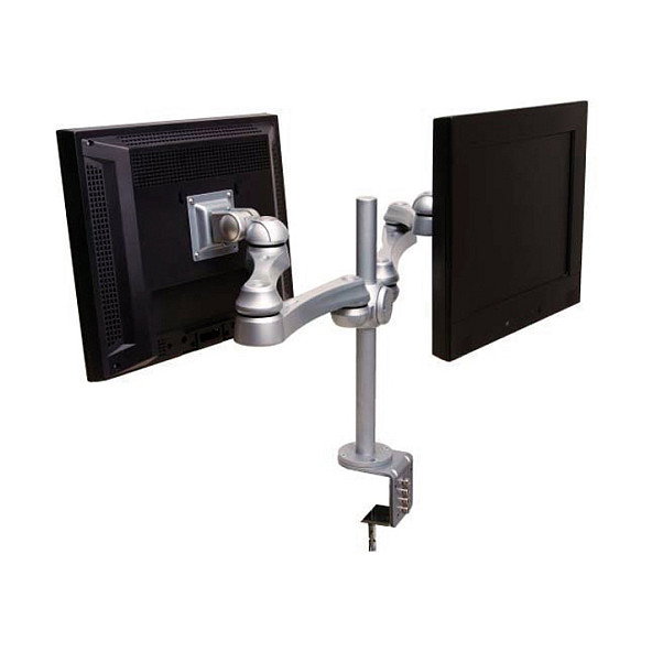 ROLINE LCD-Doppelarm Trägerstange 4 Gelenke Tischmontage, 17.03.1230, 2 Pantallas, 8 kg, 75x75 a 100x100 mm VESA, Plata ROLINE LCD-Doppelarm Trägerstange 4 Gelenke Tischmontage, 17.03.1230, 2 Pantallas, 8 kg, 75x75 a 100x100 mm VESA, Plata