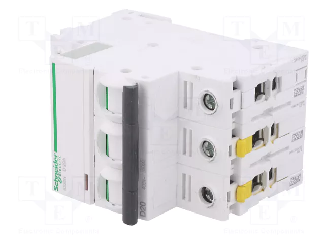 SCHNEIDER ELECTRIC Interruptor magnetotérmico iC60N 20A 3 polos Caract D