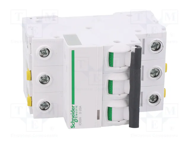 SCHNEIDER ELECTRIC Interruptor magnetotérmico iC60N 20A 3 polos Caract D