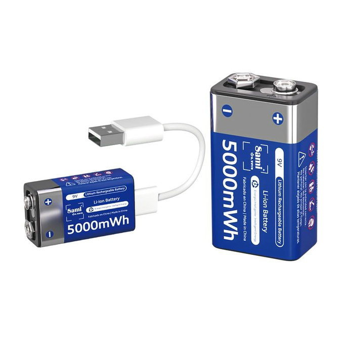 SAMI Pila Ultra recargable 9V Li-ion 5000mWh/1350mAh