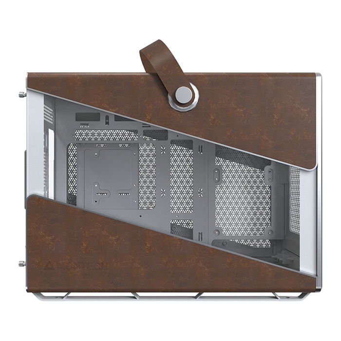 Montech Heritage TG Caja de PC Midi Tower Blanca con Imitación Piel y Ventana Lateral