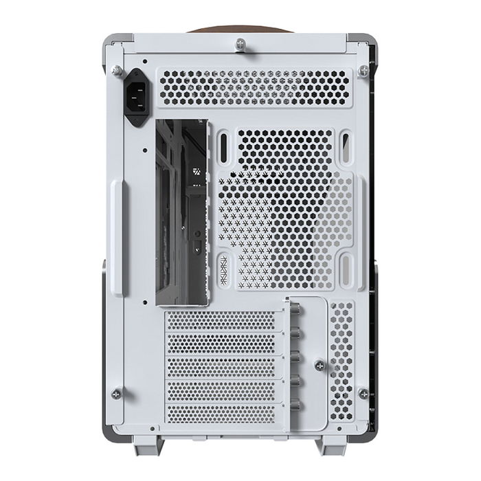 Montech Heritage TG Caja de PC Midi Tower Blanca con Imitación Piel y Ventana Lateral
