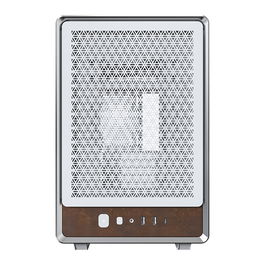 Montech Heritage TG Caja de PC Midi Tower Blanca con Imitación Piel y Ventana Lateral