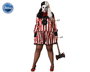 Otros Disfraz de Payasa Roja Halloween para Mujer Adulto, Conjunto con Camiseta y Pantalón Rayado XL