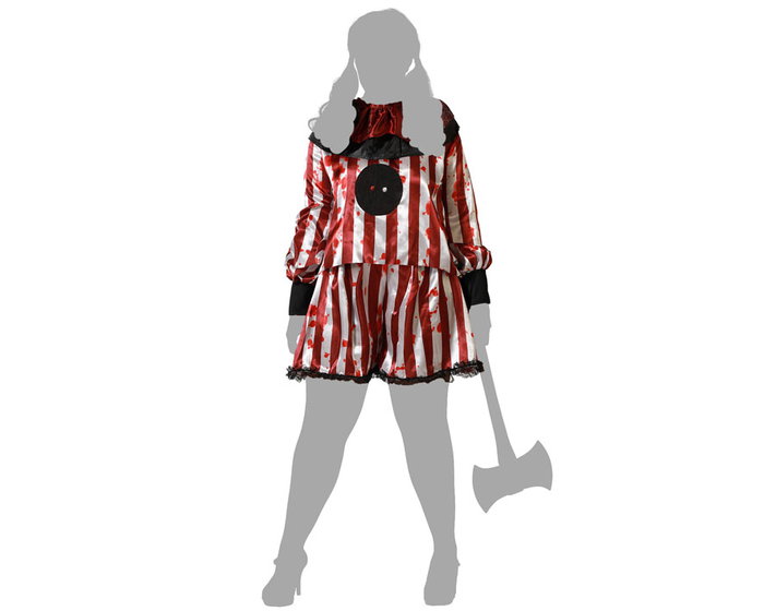 Otros Disfraz de Payasa Roja Halloween para Mujer Adulto, Conjunto con Camiseta y Pantalón Rayado XL Otros Disfraz de Payasa Roja Halloween para Mujer Adulto, Conjunto con Camiseta y Pantalón Rayado XL