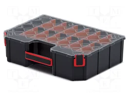 KISTENBERG TAGER 40 Contenedor Negro con Particiones