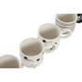 DKD Home Decor Set de Café de 6 Piezas en Porcelana New Bone Blanco