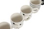 DKD Home Decor Tazas de Café Set de 6 Blanco Negro Porcelana New Bone 12 x 7 x 25 cm 90ml