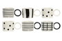 DKD Home Decor Set de Café de 6 Piezas en Porcelana New Bone Blanco