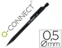 Q-connect Portaminas 0,5 mm, Cuerpo y Clip Negro, Incluye 3 Minas