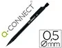 Q-connect Portaminas 0,5 mm, Cuerpo y Clip Negro, Incluye 3 Minas