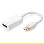 Digitus DA-70832 Adaptador Mini DisplayPort a HDMI Macho/Hembra 0.2m Activo Blanco