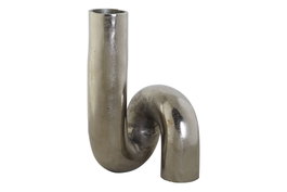 DKD Home Decor Jarrón de Aluminio Plateado 15x15x26 cm