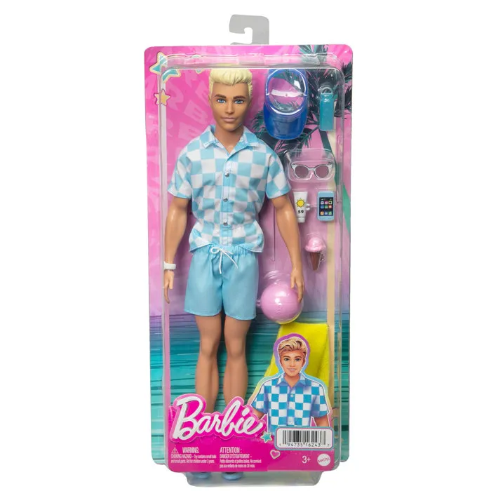 Barbie Muñeco Ken Barbie Beach Day CP4 Muñeco para Niños y Niñas de 3 Años y Más