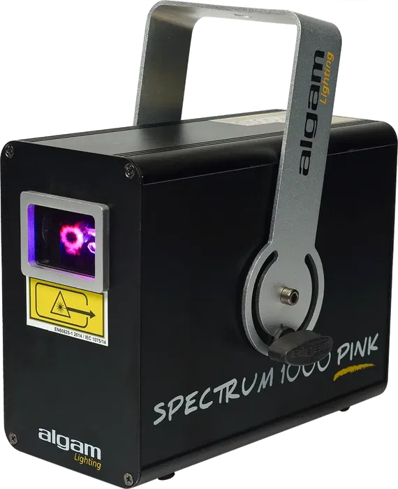 Algamlight Láser de Animación 1000mW Rosa Rojo Azul 638nm 450nm Clase 3B 20 Kpps 2000 Programas Auto Musical DMX Interior IP20