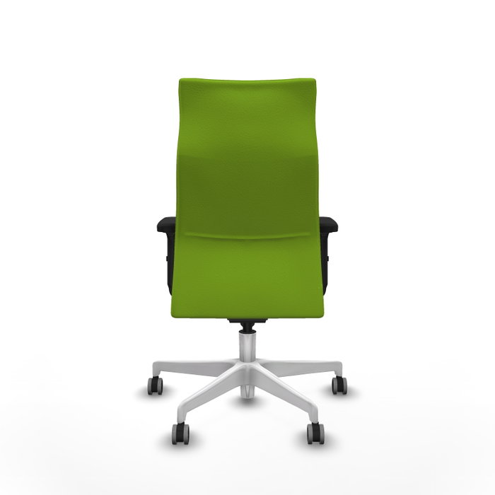Sillón Albacete con mecanismo Sincro tapizada con Similpiel color Pistacho. Equipado con Base poliamida blanca, Brazos 2D y Ruedas 65 mm parqué Sillón Albacete con mecanismo Sincro tapizada con Similpiel color Pistacho. Equipado con Base poliamida blanca, Brazos 2D y Ruedas 65 mm parqué