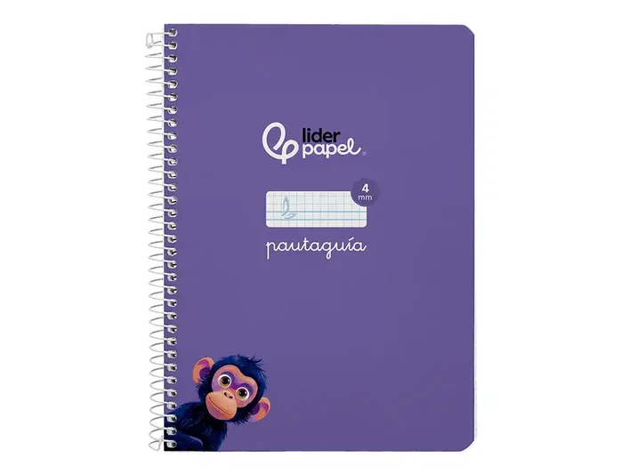 Liderpapel Cuaderno Espiral A5 Tapa Dura 80 Hojas Cuadro Pautado 4mm Color Lila