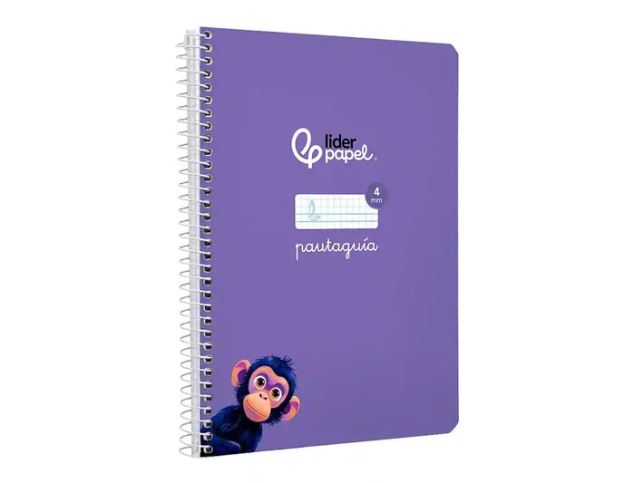 Liderpapel Cuaderno Espiral A5 Tapa Dura 80 Hojas Cuadro Pautado 4mm Color Lila