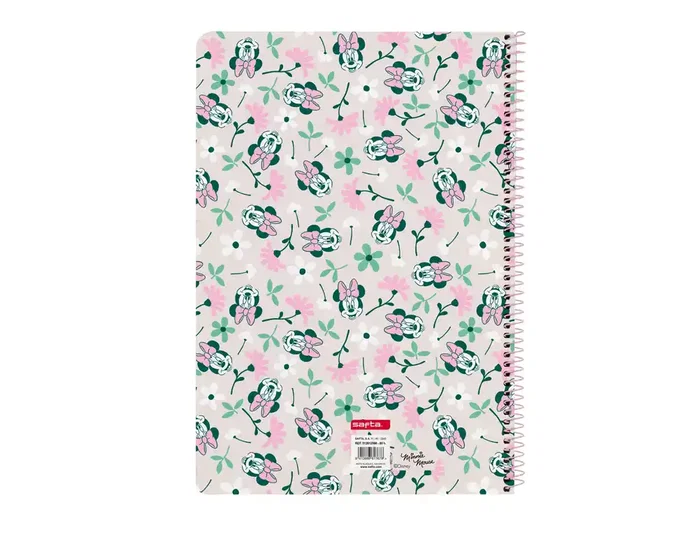 Safta Cuaderno Espiral Minnie Mouse Minty Folio 80 Hojas