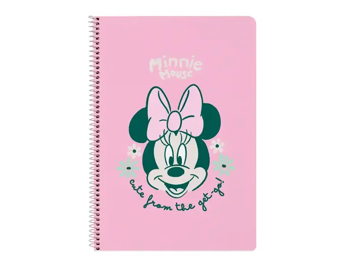 Safta Cuaderno Espiral Minnie Mouse Minty Folio 80 Hojas