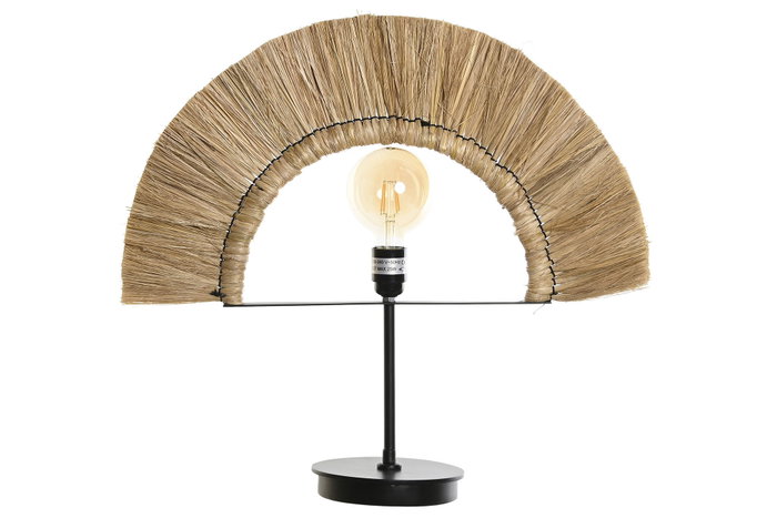 DKD Home Decor Lámpara Sobremesa Colonial Yute Hierro Natural Negro 17 x 52 x 57 cm DKD Home Decor Lámpara Sobremesa Colonial Yute Hierro Natural Negro 17 x 52 x 57 cm