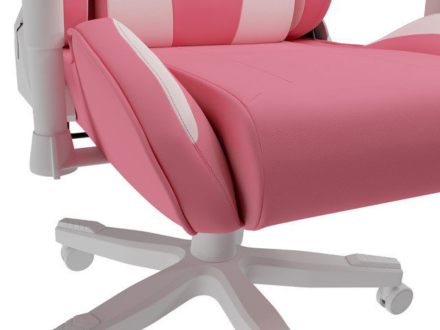 Genesis Nitro 710 Silla Gaming Ergonómica de Cuero Ecológico, Blanco, Rosa