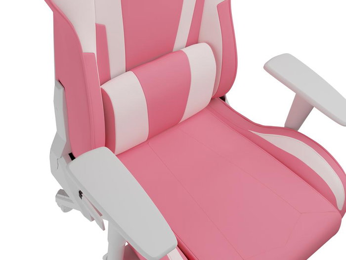 Genesis Nitro 710 Silla Gaming Ergonómica de Cuero Ecológico, Blanco, Rosa
