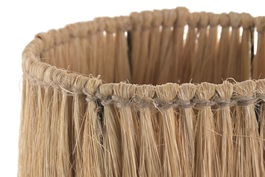 DKD Home Decor India lamps 2c25 Lámpara Sobremesa Boho Blanco Natural Papel mache Rafia 26 x 58 x 26 cm