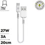 muvit for change cable USB a Tipo C 3A/27W 0.2m blanco