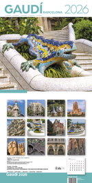 TRIANGLE POSTALS Calendario de Pared 2026 Gaudí-2 A (Drac) 30x30 cm