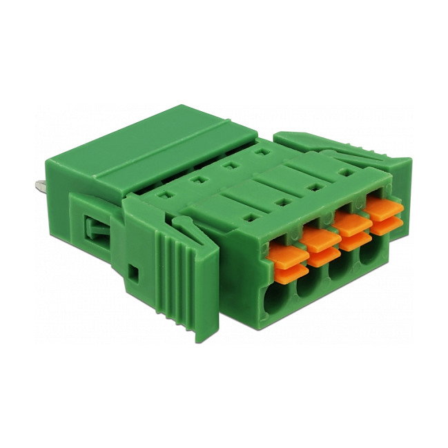 DeLOCK Terminal Block Set 65970, 4 Pines 3.81 mm para Placa de Circuito, Vertical, 24-12 AWG, -40 a 105 grados C