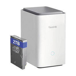 Reolink Reolink Hub P1 - Grabador de Video en Red (NVR) con 2 TB HDD, Capacidad Máx. 16 TB, HDMI, PoE, WiFi, Color Gris/Blanco