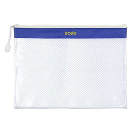 Dosier Sobre Dohe Cremallera A4 Pvc Blanco/Azul (Set de 12)