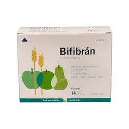 FARMASIERRA Bifibran 14 Sobres Complemento Alimenticio de Fibra Bifidógena