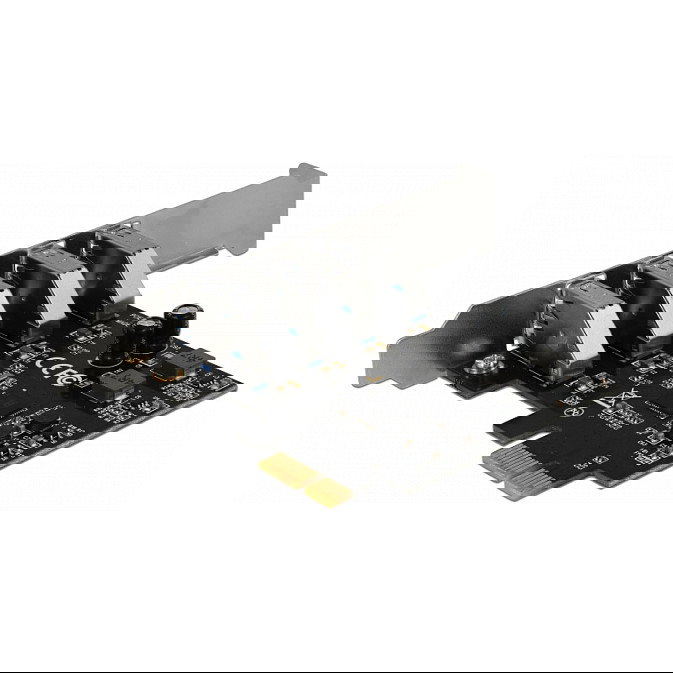 DeLOCK 90304 Tarjeta PCI Express USB 3.2 Gen 1 (5 Gbps) x1 con 4 Puertos Tipo A Externos, Perfil Bajo, FL1100, Compatible con Windows, Mac, Linux