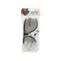 Atosa Gafas de Fiesta Plateadas Carnaval XXL con Efecto Rejilla para Mujer Adulto