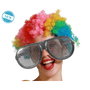 Atosa Gafas de Fiesta Plateadas Carnaval XXL con Efecto Rejilla para Mujer Adulto