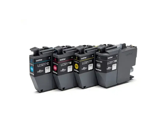 Brother Pack de 4 cartuchos de tinta LC3217VAL (Negro, Cian, Magenta, Amarillo) de alta calidad